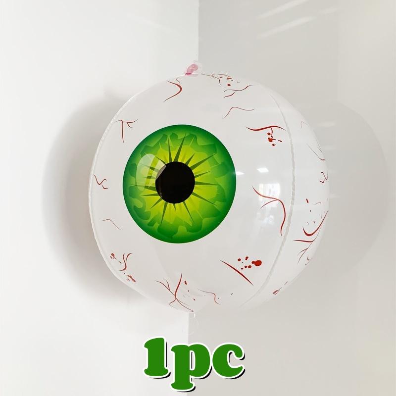 6pcs Halloween Inflatable Eyeball Balloons 22 Inch 3-color Horror Theme Party Eyeball Balloons For Halloween Scary Decorations
