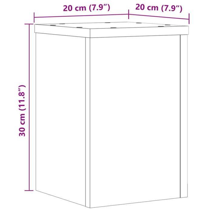 VidaXL Supports pour plantes 2 pcs chêne artisanal bois d'ingénierie, support de fleurs, support de pot, support pour 852905