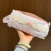 Cute Lace Pencil Case Water Resistant Large Capacity Pen Pouch for Students School Office Desktop Stationery Storage