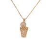 Basketball Shape Pendant Necklace for Women 2025 New Fashion Golden Stainless Steel Chain Wedding Party Jewelry Accessories