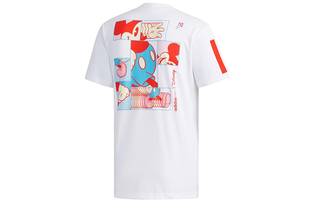 

Adidas Neo T Shirts Men s White Crew Neck Moderate Straight Fit EI4542 XL