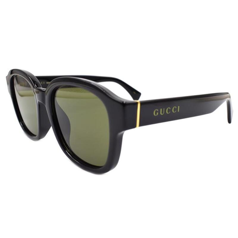 GUCCI Basic Collection Understated Minimalist Holiday Travel Sunglasses Men's Black/Dark Green