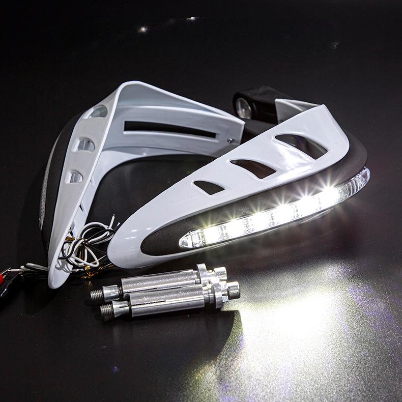 2Pcs Universal Motorcycle Handguards Handguards with LED Light Motorcycle Handguard Handlebar Protector