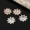 Engood 100Pcs 17mm Snowflake Rhinestone Button Sewing Trim & Embellishments Craft Buckle for Wedding DIY Hair Accessories ZJ94