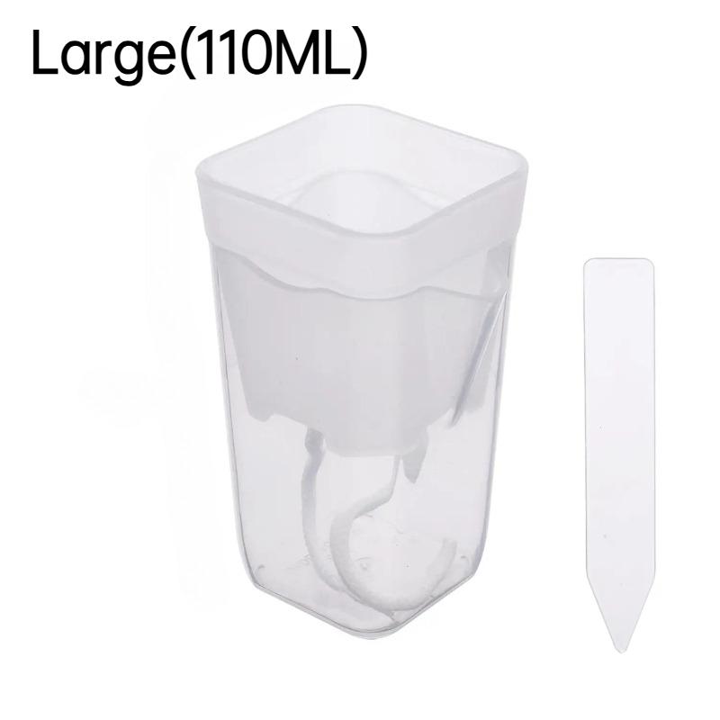 

3/15PCS Self Watering Plant Pots, Translucent Plastic Planters with Drainage Holes, Mini Nursery Pots for Flower Seedlings & Indoor Gardening Large(110ml)-1PC прозрачный