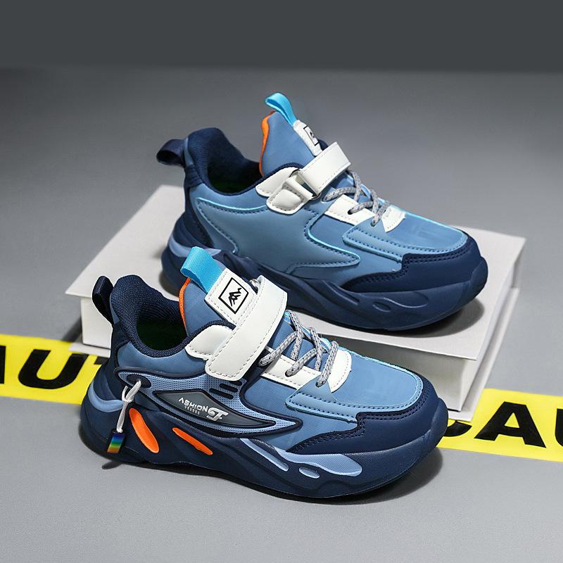 Boys shoes sports shoes autumn new mesh shoes soft sole children middle and older children boys mesh white shoes students