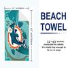 Miami Dolphins Logos Print Beach Towel, Large Soft Quick Dry Towel for Beach Camping Swimming