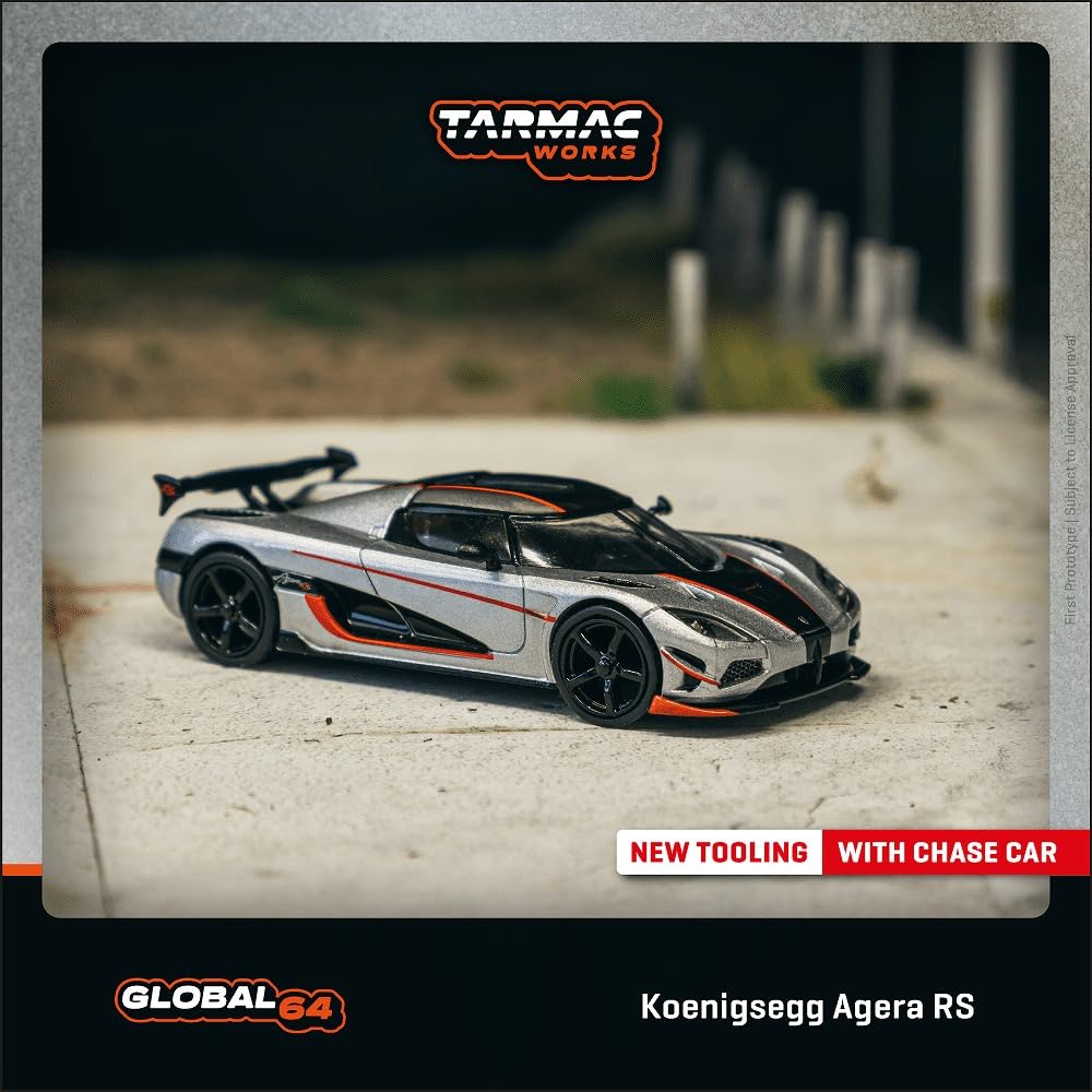TARMACWORKS Koenigsegg Agera RS Moon Completed Product 1/64 Silver/Black T64G-TL005-MS