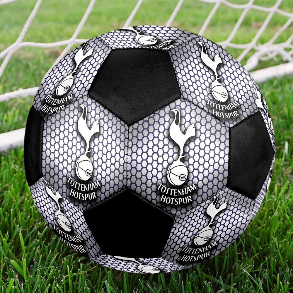 Pallone da Calcio logo FC Tottenham Hotspur, colorato, adatto a tutte le età, cucito a macchina, materiale PVC, qualità da competizione, durevole e ad alto rimbalzo