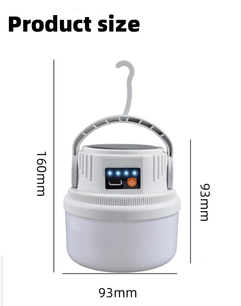 LED Solar Camping Light Solar Bulb Lanterns Rechargeable Portable Waterproof Outdoor Night Flashlight BBQ Hanging Emergency Lamp