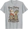 Gone Fishing Be Back By Christmas Santa FisherUnisex Retro TShirt Unisexs Fashion FisherUnisex Xmas Costume Novelty Gift Y2k Saying Tee