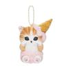 Japanese Plush Adorable Shark Cat Ice Cream Cone Keychain Soft And Colorful Decor Girls For