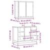 VidaXL Bathroom Furniture Set 2 Pcs Black Engineered Wood 3300910
