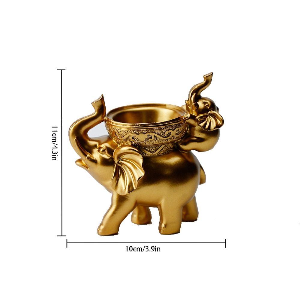 Cute Elephant Back Candlestick Funny Tea Light Candle Stand Scented Candles  For Home Living Room