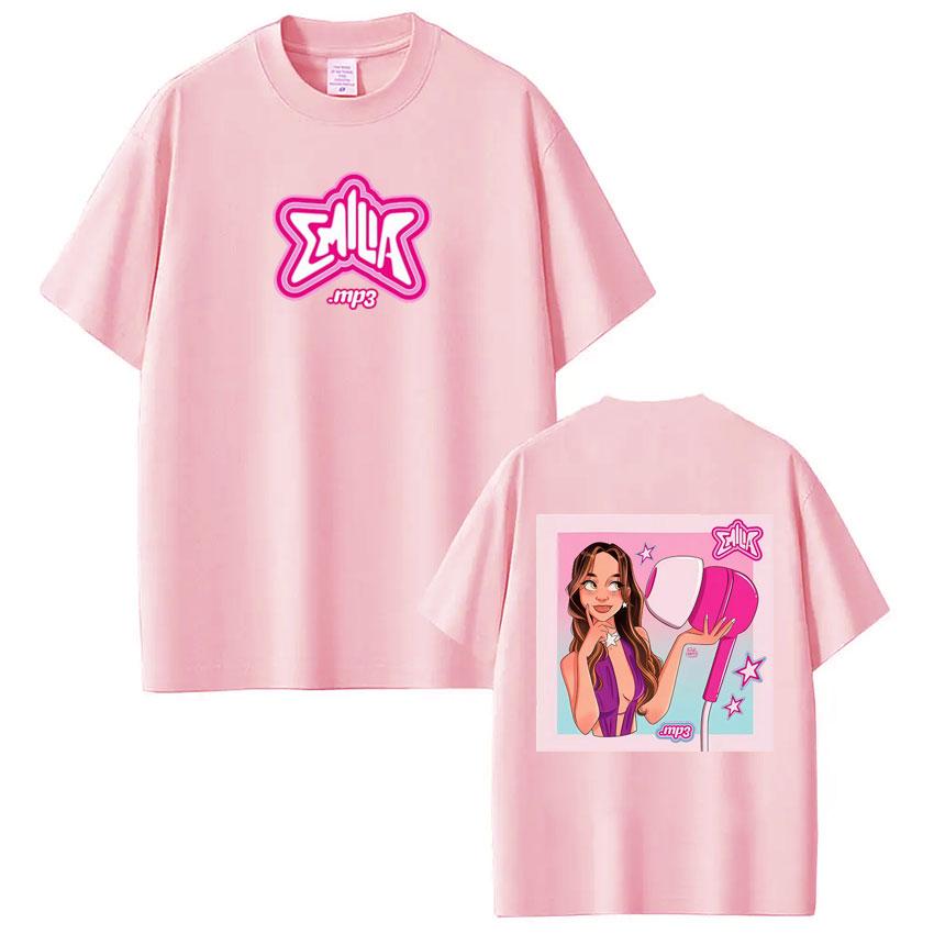

Emilia Mernes MP3 Tour Tshirt Men Women Fashion Hip Hop TShirt pure Cotton Short Sleeve Aesthetics Tshirt Fans Gift Streetwear 4XL