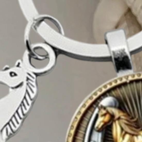 Keychain Year of Horse 2026 Zodiac Souvenir Pendant Key Chain Horse Pattern Charm Keyring Car Keys Backpacks Accessories