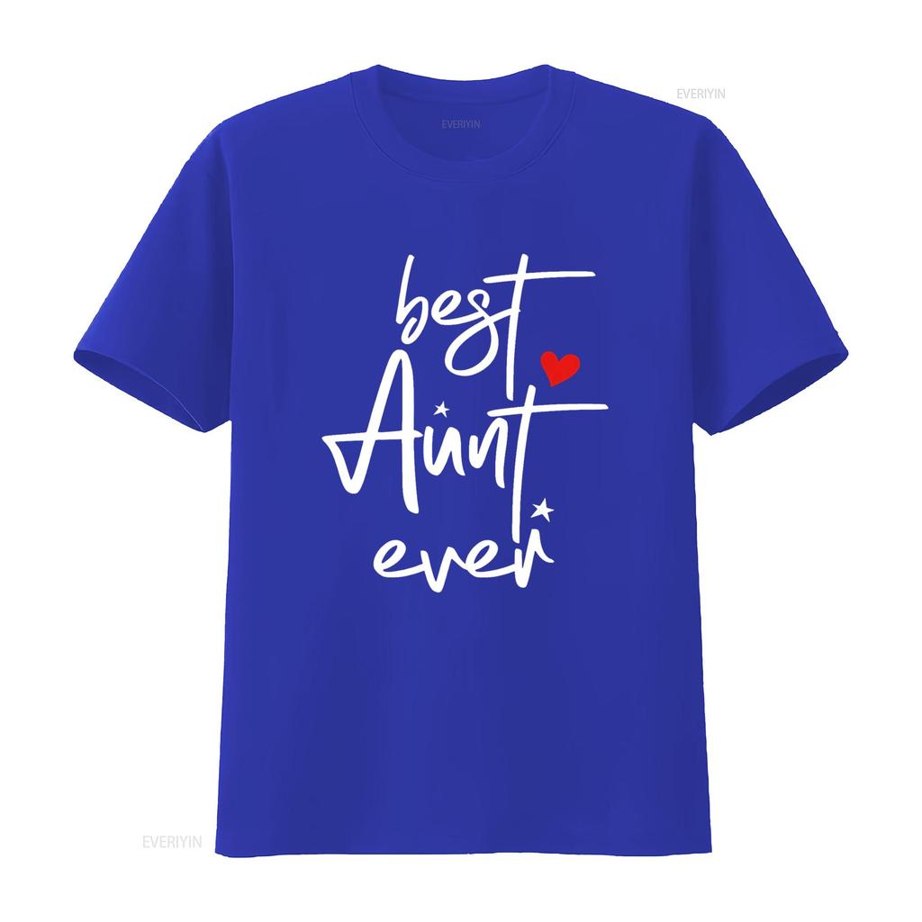 Best Aunt Ever T Shirt vintage Washed Casual Breathable Unisex homme Soft Stretched graphic Slightly Versatile