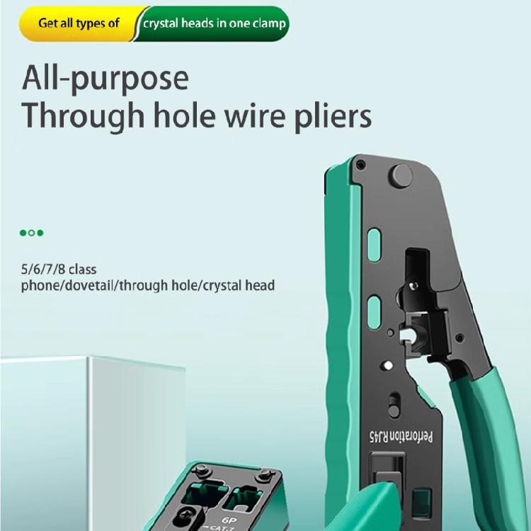 Heavy Duty Networking Cable Crimper Wire Crimping Tool Rj45 Rj11 Wire Stripper Comfortable Grip, Efficient Cutting