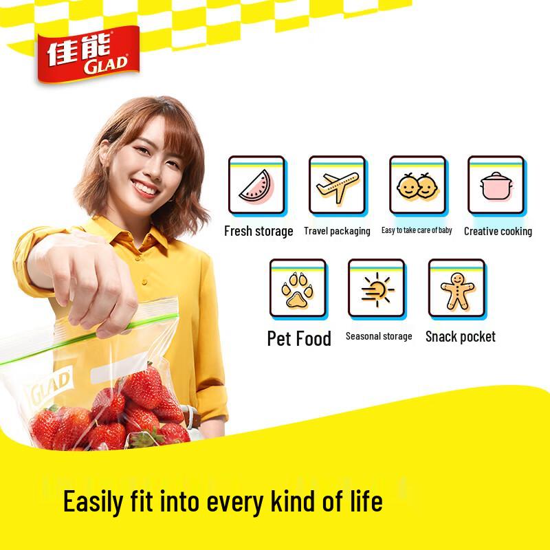 Glad Food Storage Zipper Bags