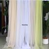 Off-White Champagne Wedding Backdrop: Pale Yellow Waterfall Drape with Soft Net Yarn