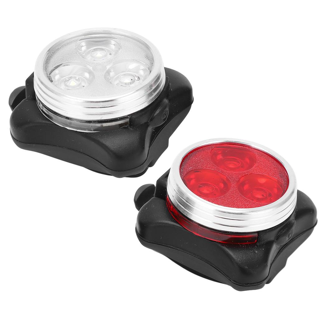 2 Pcs Mountain Bike Headlight and Tail Light Waterproof Lightweight Full Enclosure Design Cycling Warning Equipment