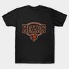 T-shirt da uomo con stampa nera Chicago Bears Stampa su carta transfer senza taglio Maglietta in cotone
