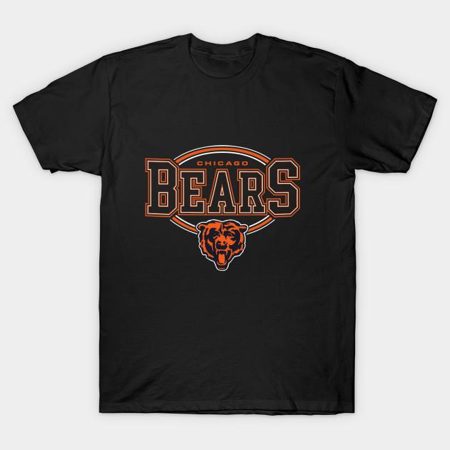 

Men Black Print T-shirt Chicago Bears No-Cut Transfer Paper Print Cotton Tshirt M чорний