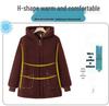 Mom's Plus Size Lambswool Hooded Jacket - Velvet Thickened Winter Coat for Middle-Aged & Elderly Women