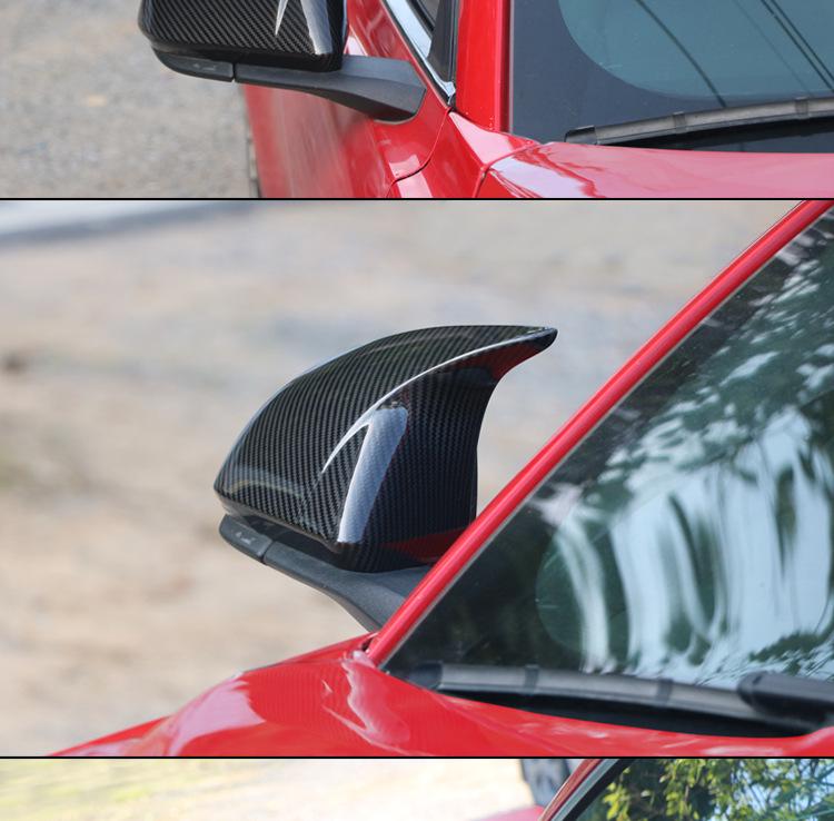 Dry Carbon Fiber Rearview Mirror Cover for 2015-2022 Ford Mustang