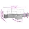 Garden Sofa Set with Cushions 5 pcs Black Poly Rattan