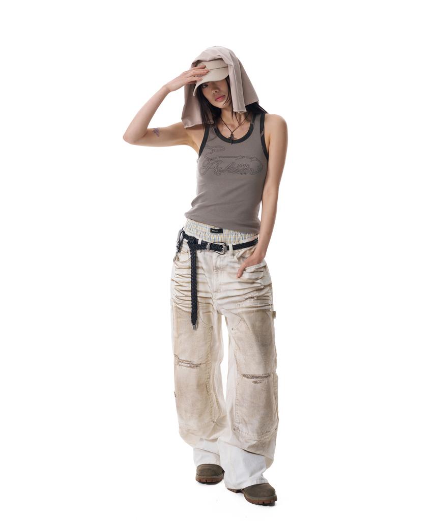 AAKAM Scarf Cap (Beige)