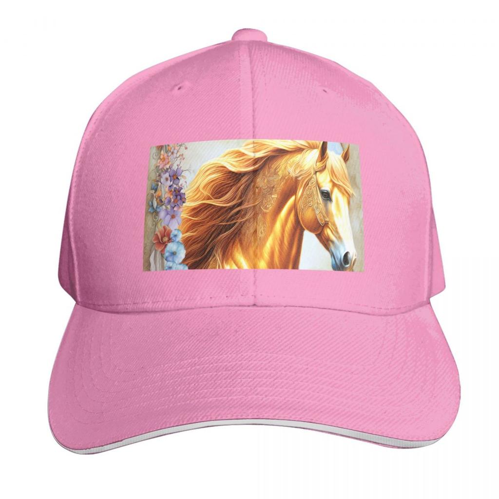 Fantasy Golden Horse Baseball Cap Luxury Cap Rugby Military Tactical Cap Fishing Hat Designer Unisex Womens