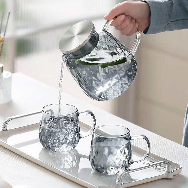 DESLON Dragon Scale 1.5L Glass Cold Water Kettle Set