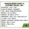 COBI 2582 Panzerjager Tiger Elefant HC WWII 1:28 Brick Model Tank 1252pcs