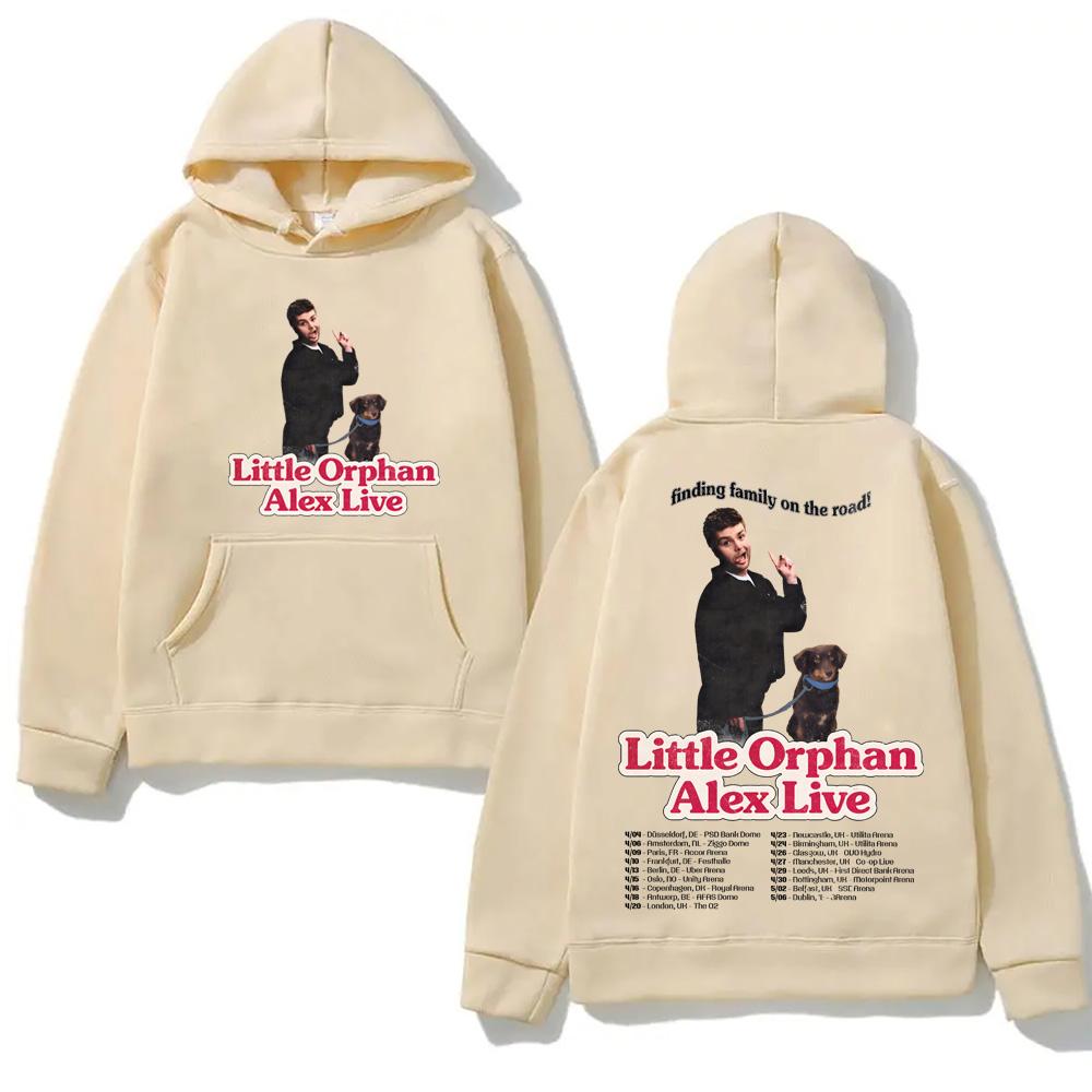 Alex Warren-2026 European Arena Tour Hoodie Casual High Quality Cartoon Print Sweatshirt with Hooded Fleece Comfortable Hoody