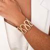 S/Round Shape Irregular Wide Bracelet Wave Opening Retro Hand Ring  Party Decoration