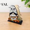 Square Napkin Organizer Halloween Wooden Holder, Ghost Pumpkin Decorative Tabletop Tissue Dispenser, Holder Paper Storage for Holiday Dinner