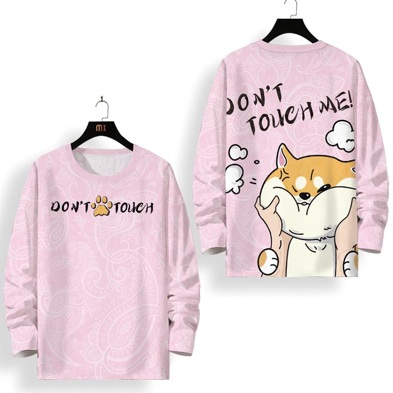 

Men s Round Neck Long-Sleeved Autumn Thin Tide Brand Cartoon Dog Print T-Shirt All-Match Fashionable And Comfortable S - 6XL 6XL