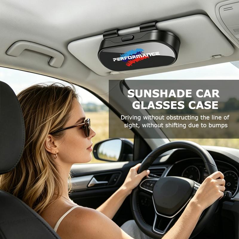 LXZR9 Car Eyewear Case Sunglasses Holder Sun Visor Storage Protective Box For BMW Performance M Alpina iX iX1 iX2 iX3 iX4 iX5 iX7 F11