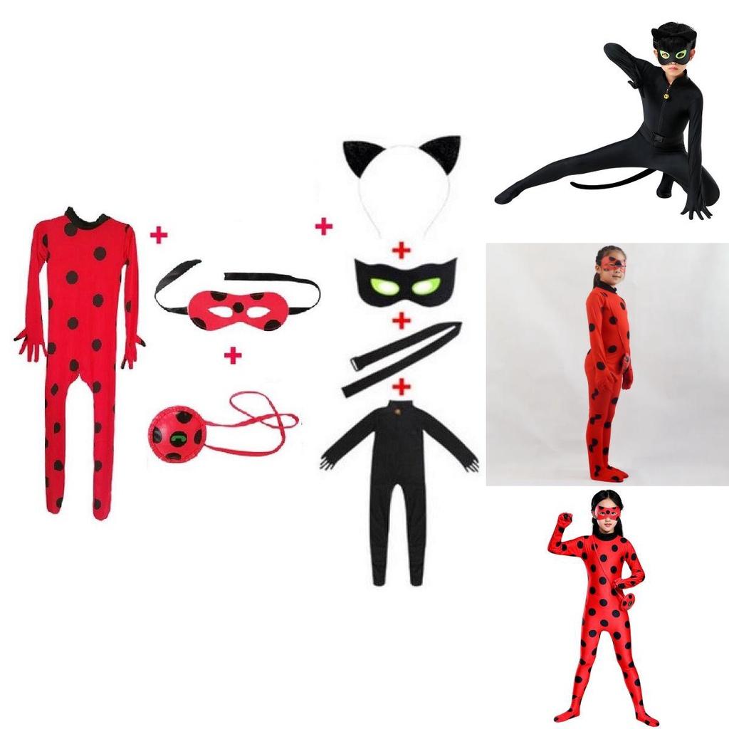 Cute And Stylish Miraculous Ladybug Jumpsuit Outfit Ideal For Cosplay Dress-up And Parties!