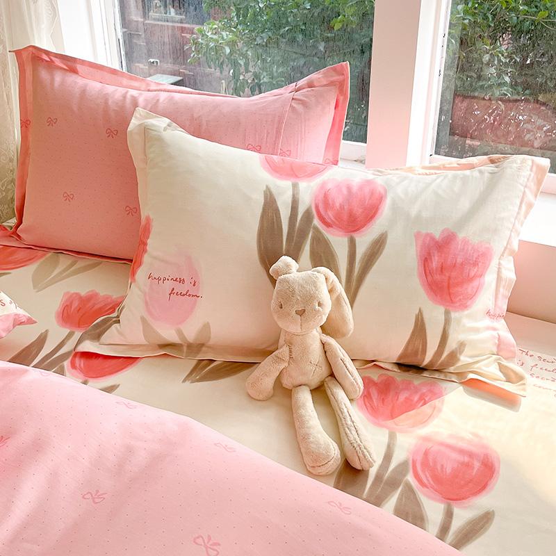 100% Cotton 1 Piece 48cm*74cm Pillowcase Beauty Floral Printing Pillow Case Cover For Bedroom