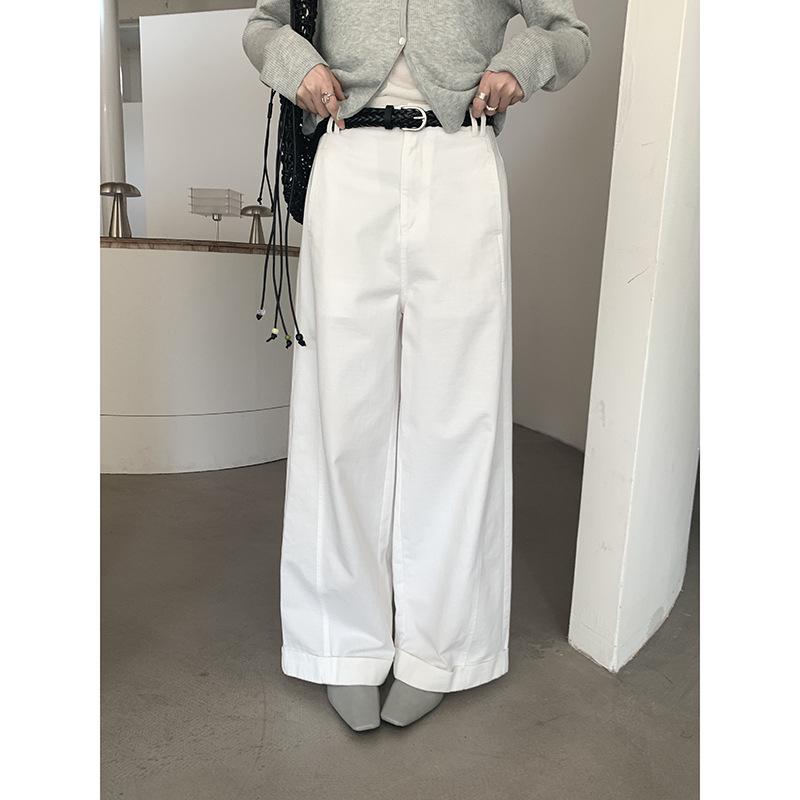 

MMC DITION Women s Spring Loose Slimming Wide-Leg Draped Pants Medium