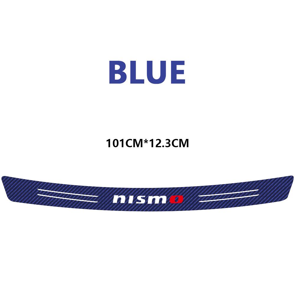ARE4 Car Carbon Fiber Logo Trunk RearGuard Plate Bumper Trim Stickers For Nissan Nismo X-trail Qashqai Note Juke Sentra Patrol Navara