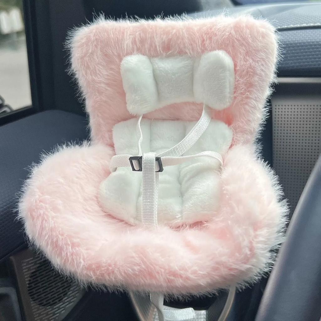 15-17cm Car Doll Seat Safety Seat Cute Doll Air Outlet Decoration High-grade Car Interior Decoration