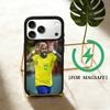 Custodia per Telefono Calcio N-NeymarS Jr 10 per iPhone 17,16,15,14,13,12,Plus,Pro,Max per Ricarica Wireless Magnetica Magsafe