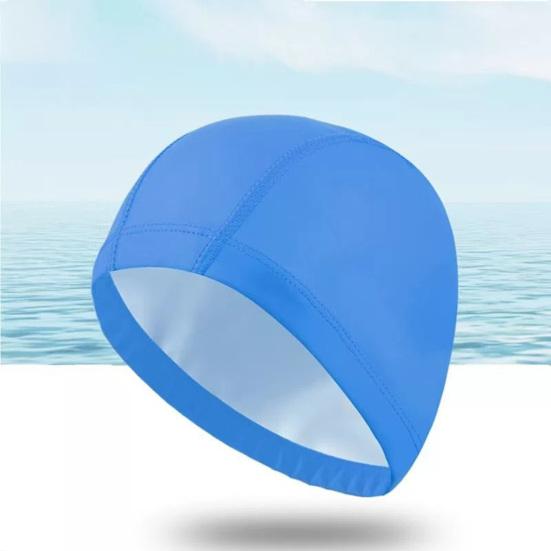 2Pcs Adults Swim Cap Water Resistant Elastic Breathable Long Short Hair Swimming Hat Solid Color Men Women Swimming Pool Cap
