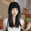 Retro Crochet Knitted Hat Hollow Flower Bag Hat Women'S Autumn And Winter Atmosphere Versatile Face Small Pullover Hat