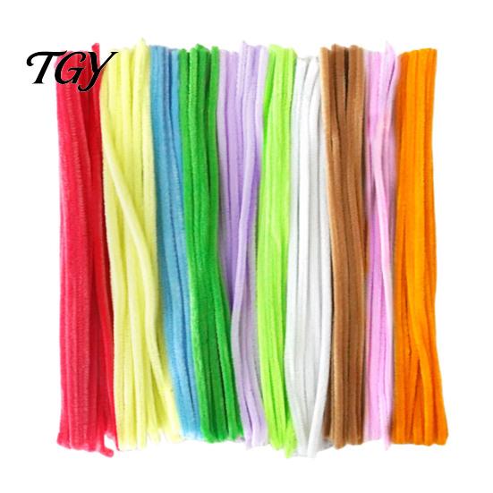 Chenille Stems for Pipe Cleaners 100Pcs Handicrafts, Flexible DIY Decorative Plush Strips Crafts Art Projects, Multi-colored Kids Adults Floral