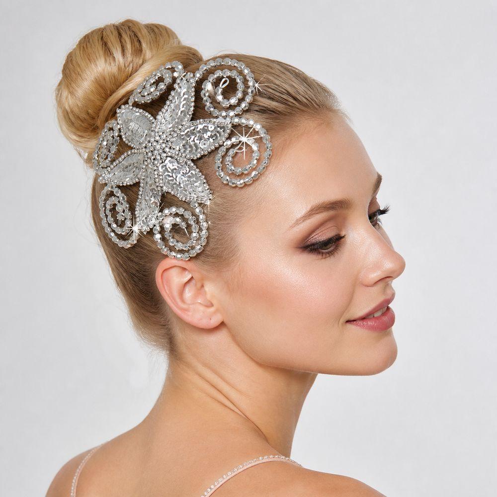 Chinese Style Performance Headpiece Crystal Flowers Stage Tiara Stage Performance Hair Accessories