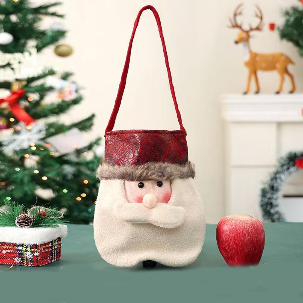 

Тканевые мешки для подарков Санта-Клауса, мешок для хранения, рождественские подарочные мешки на завязках, канун Рождества Style 1